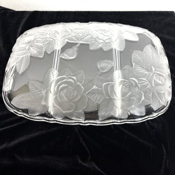 80’s Roses  Clear Glass Relish Party Tray  EUC - Picture 10 of 10